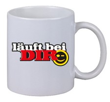 Kaffee tasse läuft bei - bei, dir"