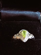 Kupfer-Turmalin-Silberring (Designerschmuck)