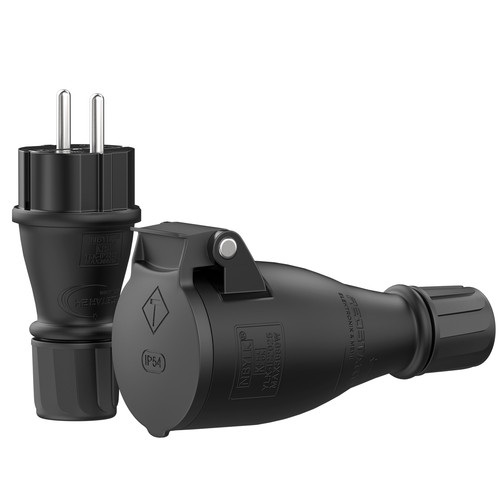 Schuko stecker kupplung gummi - stecker,