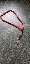 Rosenkranzkette Holzperlen rot