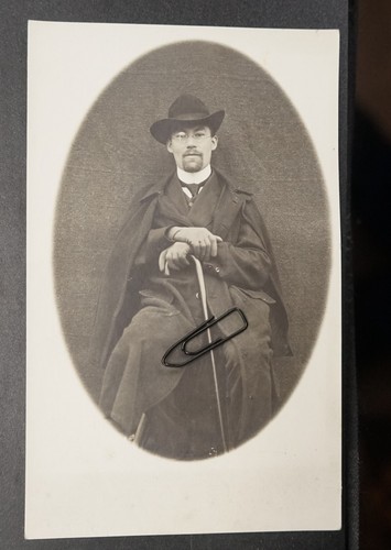 Alte fotopostkarte herr brille - fotopostkarte,
