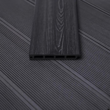 WPC Terrassendielen Hohlkammer Schiefergrau Premium Holzstruktur 2,2 - 22 m²,Set