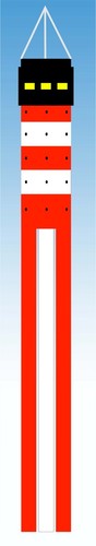 Windsack leuchtturm rot - windsack,