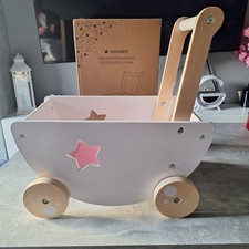 Puppenwagen aus holz - holz, neu