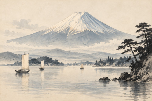 251 mount fuji japanese ink - mount,