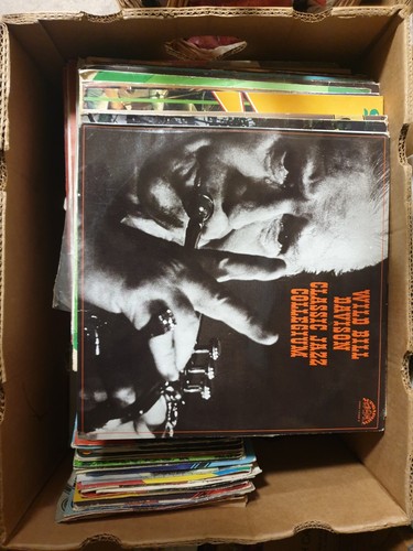 Schallplatten kiste voll über - schallplatten,
