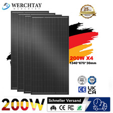 800W 4X200W Solarmodul Solarpanel Monokristallines für Wohnmobil Balkonkraftwerk