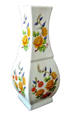 edle Schumann Arzberg Porzellan Vase 1134/22 eckig Chinesische Blumen