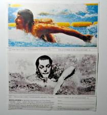 2 Sammelbilder, Schwimmen .... Sprengel/Zenit