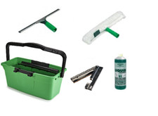 Unger Profi ErgoTec Set 25 cm Glasreinigung Fensterreinigung inkl. 1 l Liquid