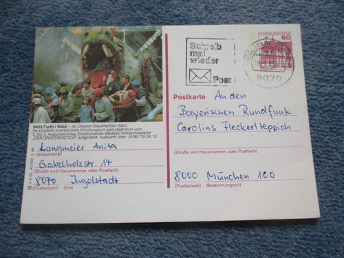 Bildpostkarte furth wald - bildpostkarte,