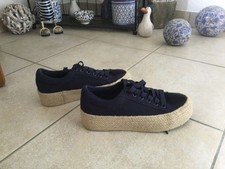 bonprix * maritime Plateau-Sneaker in Espandrilles -Optik (Sohle)  Gr 38 * blau