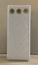Quadratische Porzellan Vase - ,Weiß Mit Je 3 Gold-Meda.- Eschenbach Porzellan