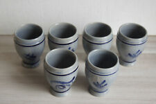 6 Trinkbecher Salzglasur Keramik Steinzeug Humpen