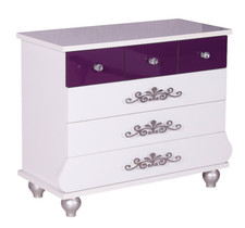 Kommode ANASTASIA lila für Mädchenzimmer