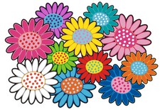 Blumen Aufkleber Hippie Blumen