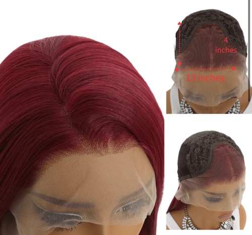 Rote lace front perücke - rote,