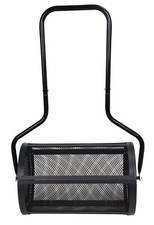 Stahlkompost Torf Moos Top Abrichtwalze Streuer Garten Rasen Hinterhof schwarz