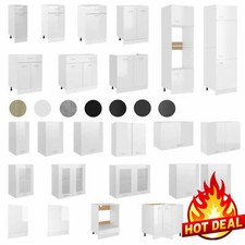 Küchenschrank Kuche Unterschrank Hängeschrank Kühlschrank Weiß/Schwarz/Grau DHL