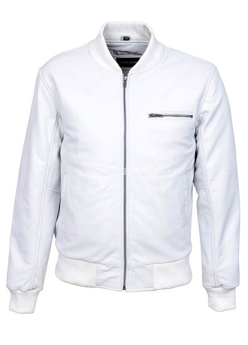 Herren lederjacke weiss cool - herren,