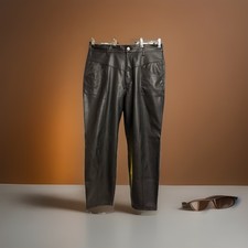 Zara Kunstlederhose Damen schwarz, 40/42, Hoher Bund , neu