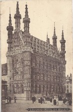 B211,AK,Louvain,Löwen,Hotel de Ville,Flandern,Belgien,Stempel MG Ss65,1916