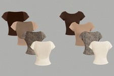 Damen Top  Basic crop shirt