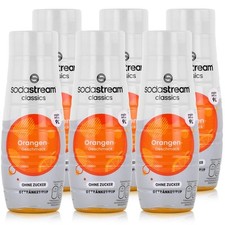 SodaStream Getränke-Sirup ohne Zucker Orangen Geschmack 440ml (6er Pack)