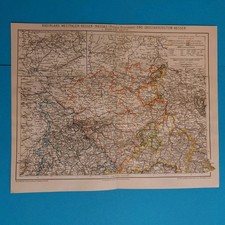 2 x Orig. (1885) Landkart Reinland , Hessen Nassau, Nördliche u.Südliche Hälfte 
