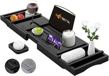 Badewannen Caddy Ablage Bambus Badewanne ausziehbar Ablage Regal Brett Bad