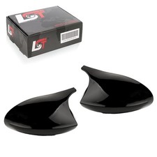 2x Seitenspiegel Spiegelkappe Abdeckung Schwarz glänzend für BMW 3er E90 E91