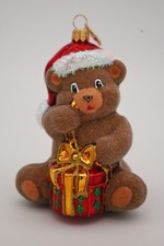 Glas-Ornament Teddybär mit
