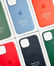 Apple iPhone 13 mini Silikon Hülle Case MagSafe Rot Mitternacht Klee Eukalyptus