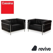Cassina LC 3 Leder 2x Sessel