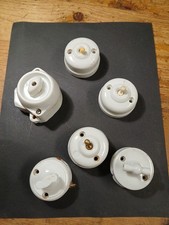 6 antike Lichtschalter aus