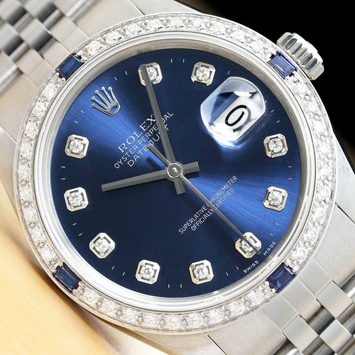 Herren rolex datejust blau - rolex,
