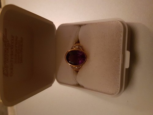Klassischer amethyst ring - amethyst, mit