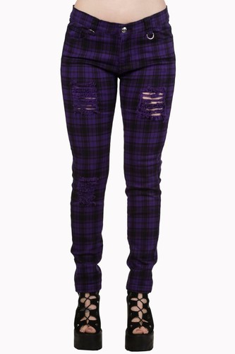 Lila schottenkaro skinny - lila,