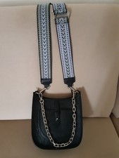 Hand-/Umhängetasche, Hausfelder, Schwarz, mittelgross, Echtleder