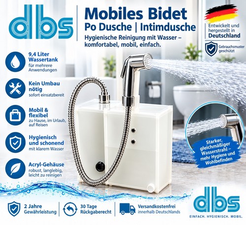 Mobile bidet podusche aus - 9.4l,