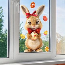 Fensterbild Osterhase mit