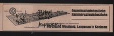 LANGENAU, Werbung 1939, Ferdinand Weinhold Gesenk-Hammer-Schmiedestücke