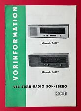 DDR RFT Vorinformation VEB