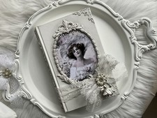 Shabby Deko Vintage Frau Buch