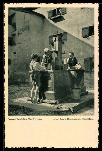 Kinder trinken vom brunnen - kinder,