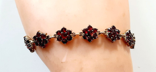 Silber armband granat - silber,