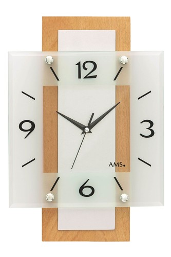 Ams funkuhr buche 40cm 5507 - ams, -funkuhr