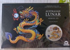 Silber Lunar III Drache Gelb -