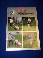 Original Prospekt Bucher Balkenmäher Programm - Rarität