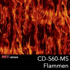 Wassertransferdruck Starterset WTD Film Folie Flammen rot 1m x 100cm + Aktivator